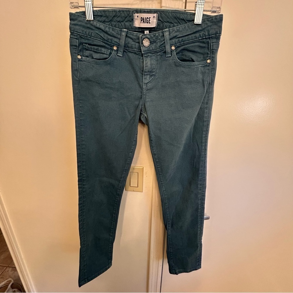PAIGE Skyline Skinny Jeans Women’s Size 26 Blue Mid Rise Transcend Denim